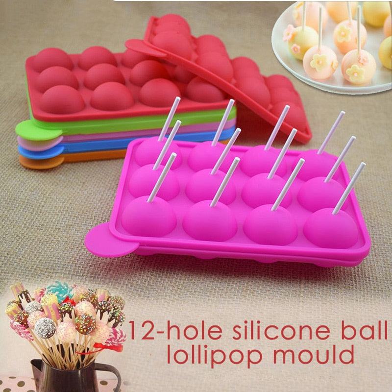 12 Hole Silicone Cake Pop Mold